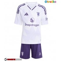 Otroške Nogometnih dresov Manchester United Gostujoči 2025-26 Kratki rokavi (+ hlače)